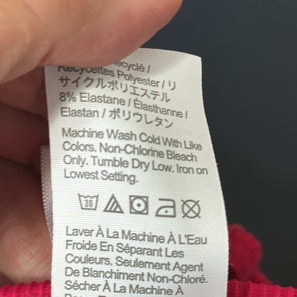 J. Crew Ribbed Triangle Bikini Top XXL Pink New BH483 - Picture 10 of 13